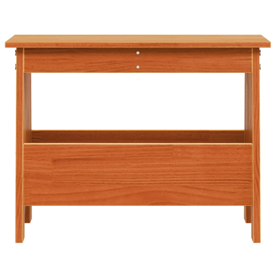 Halbankje Massief Grenenhout Was 60 x 28 x 45 cm Bruin