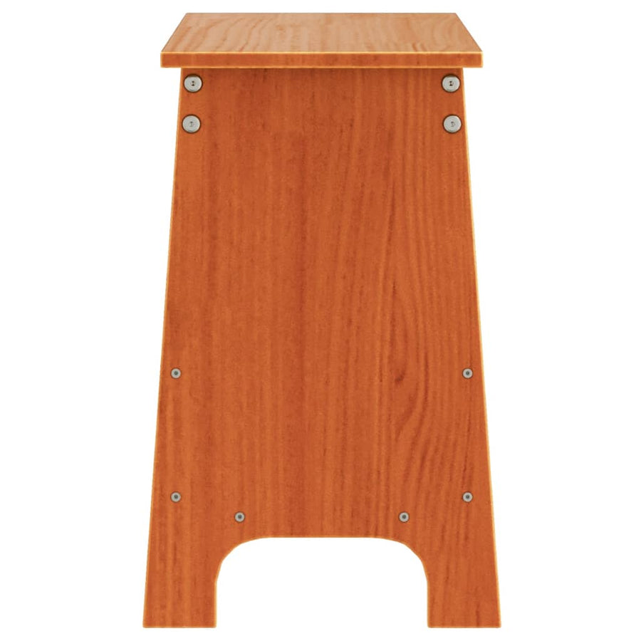 Halbankje Massief Grenenhout Was 60 x 28 x 45 cm Bruin