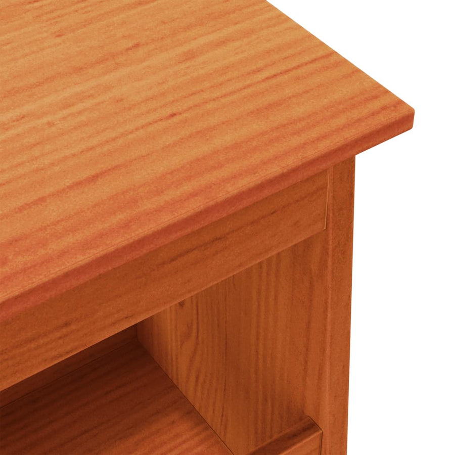 Halbankje Massief Grenenhout Was 60 x 28 x 45 cm Bruin