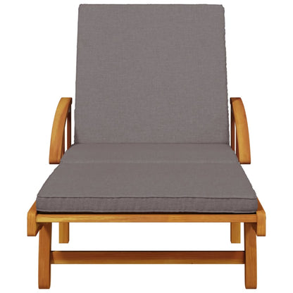 Ligbed met kussen en tafel massief acaciahout