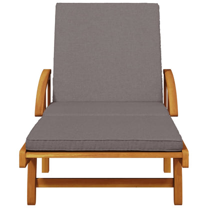 Ligbedden 2 st met kussens 200x68x83 cm massief acaciahout