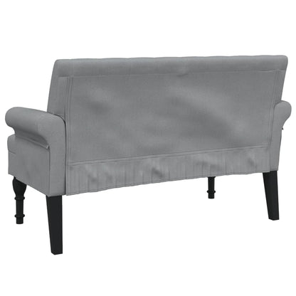 Bankje Met Rugleuning 120X62X75,5 Cm Stof Lichtgrijs