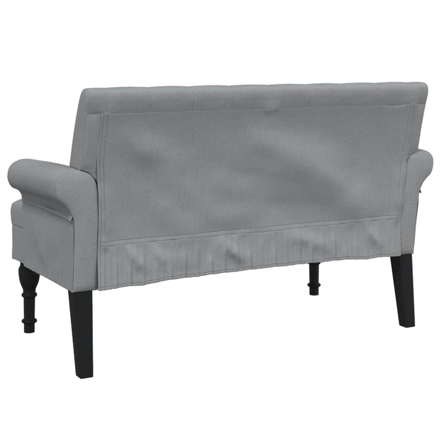 Bankje Met Rugleuning 120X62X75,5 Cm Stof Lichtgrijs