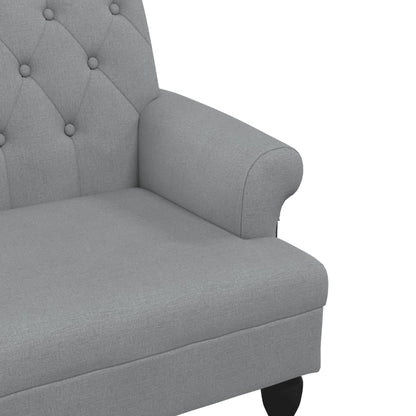 Bankje Met Rugleuning 120X62X75,5 Cm Stof Lichtgrijs