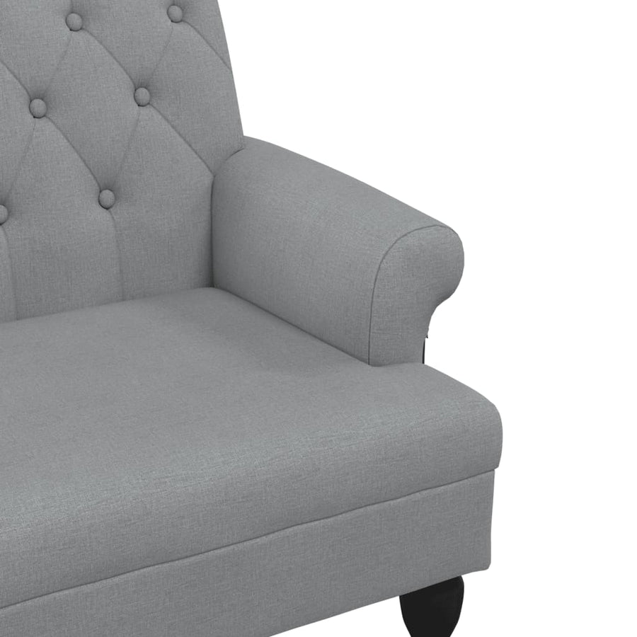 Bankje Met Rugleuning 120X62X75,5 Cm Stof Lichtgrijs