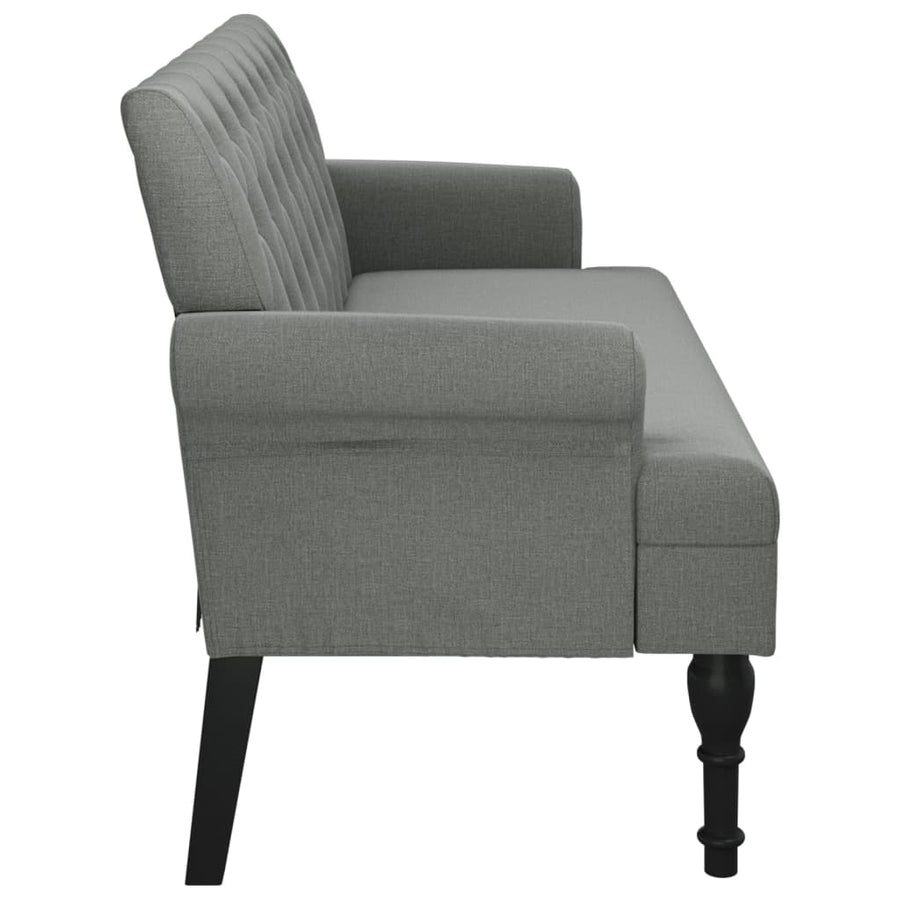 Bankje Met Rugleuning 120X62X75,5 Cm Stof Donkergrijs