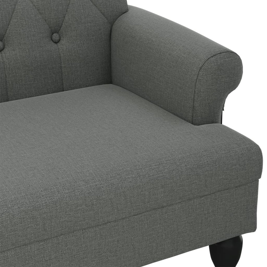 Bankje Met Rugleuning 120X62X75,5 Cm Stof Donkergrijs