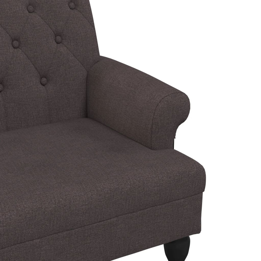 Bankje Met Rugleuning 120X62X75,5 Cm Stof Donkerbruin