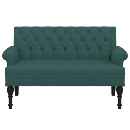 Bankje Met Rugleuning 120X62X75,5 Cm Stof Donkergroen