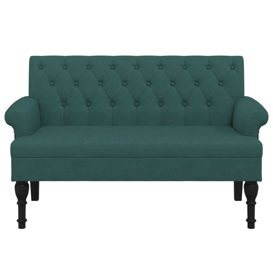 Bankje Met Rugleuning 120X62X75,5 Cm Stof Donkergroen
