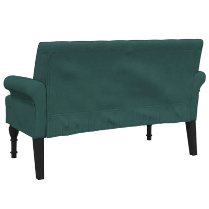 Bankje Met Rugleuning 120X62X75,5 Cm Stof Donkergroen