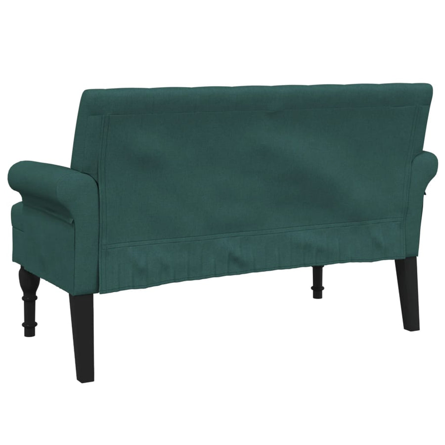 Bankje Met Rugleuning 120X62X75,5 Cm Stof Donkergroen