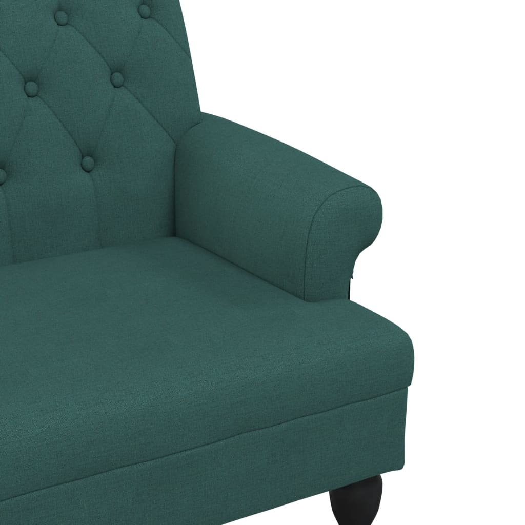 Bankje Met Rugleuning 120X62X75,5 Cm Stof Donkergroen