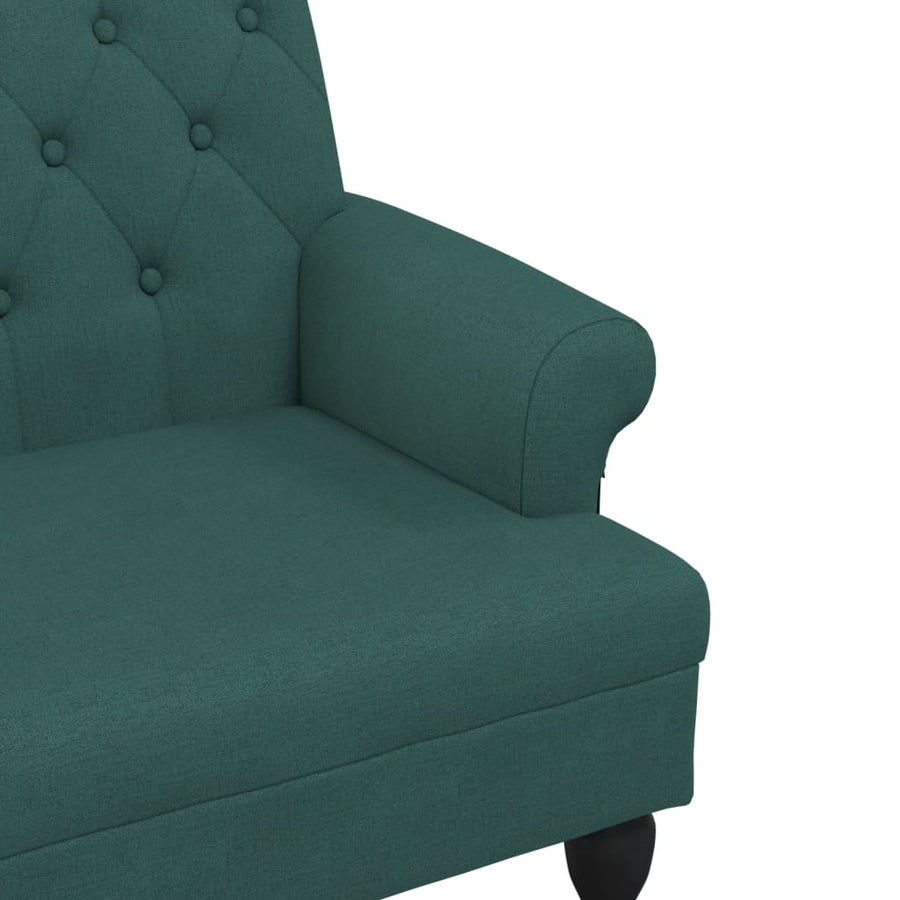 Bankje Met Rugleuning 120X62X75,5 Cm Stof Donkergroen