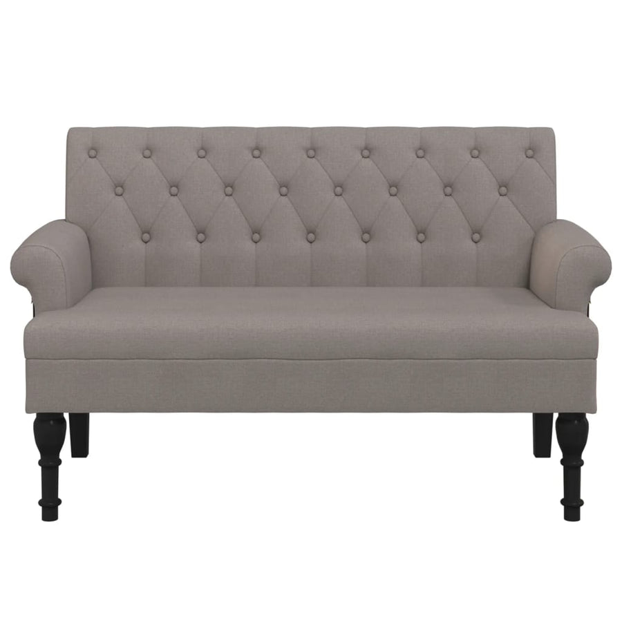 Bankje Met Rugleuning 120X62X75,5 Cm Stof Taupe