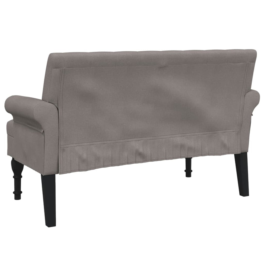 Bankje Met Rugleuning 120X62X75,5 Cm Stof Taupe