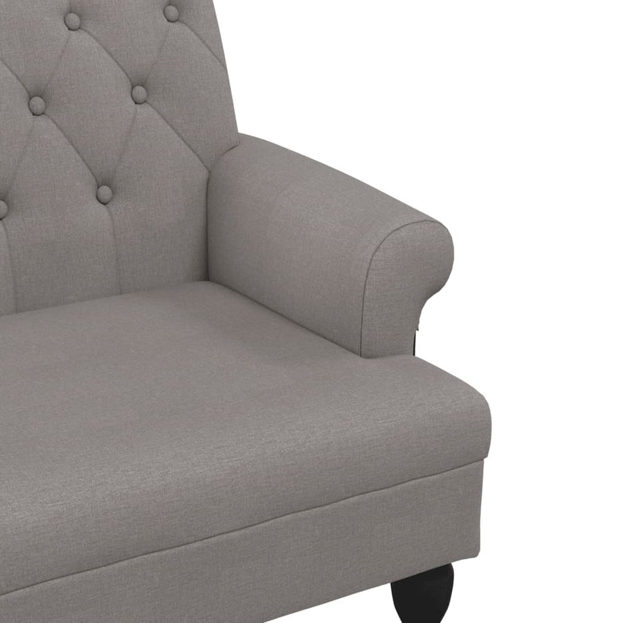 Bankje Met Rugleuning 120X62X75,5 Cm Stof Taupe