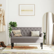 Bankje 120x62x75,5 cm stof taupe