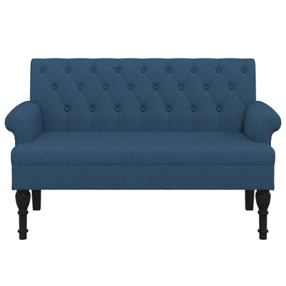 Bankje Met Rugleuning 120X62X75,5 Cm Stof Blauw