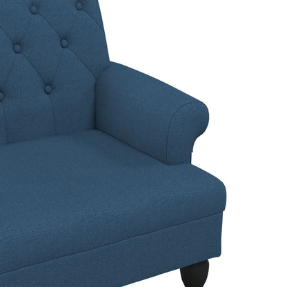 Bankje Met Rugleuning 120X62X75,5 Cm Stof Blauw