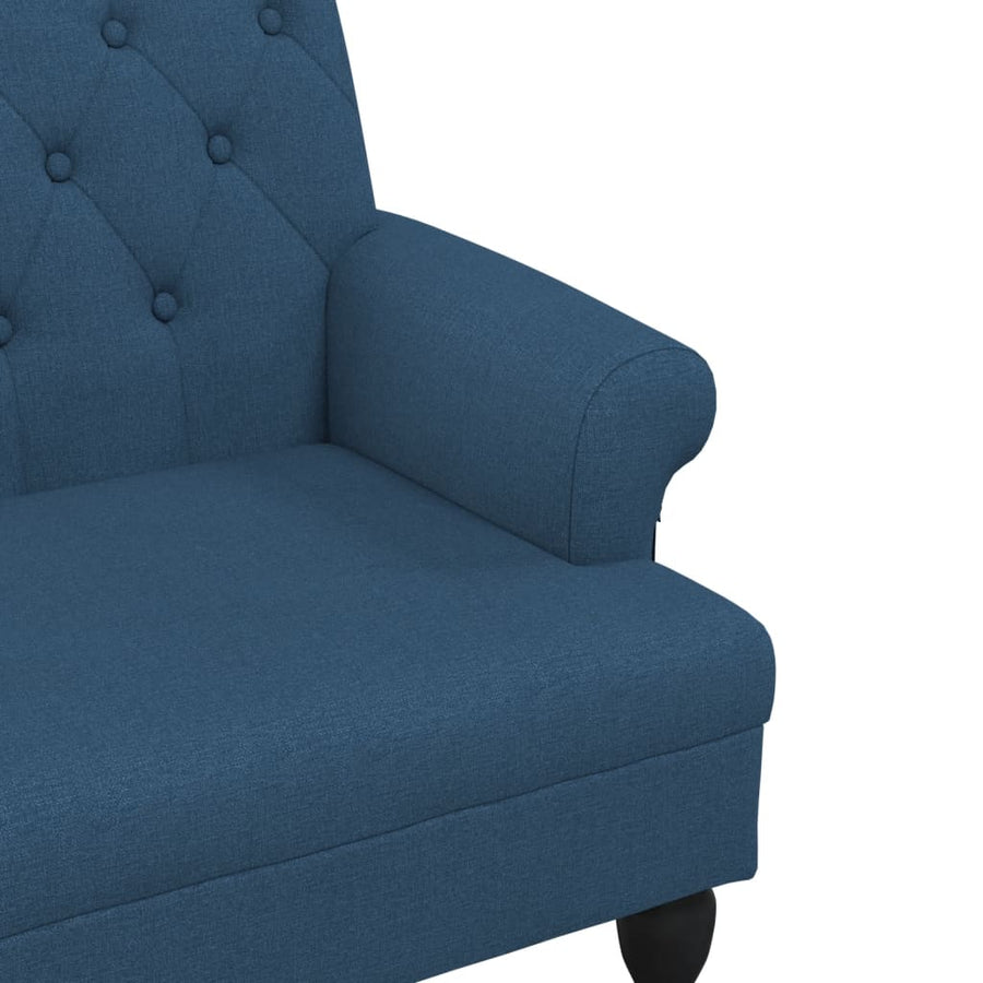 Bankje Met Rugleuning 120X62X75,5 Cm Stof Blauw
