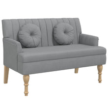 Bankje Met Kussens 113X64,5X75,5 Cm Stof Lichtgrijs