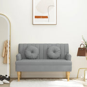 Bankje 113x64,5x75,5 cm stof lichtgrijs