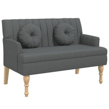 Bankje Met Kussens 113X64,5X75,5 Cm Stof Donkergrijs