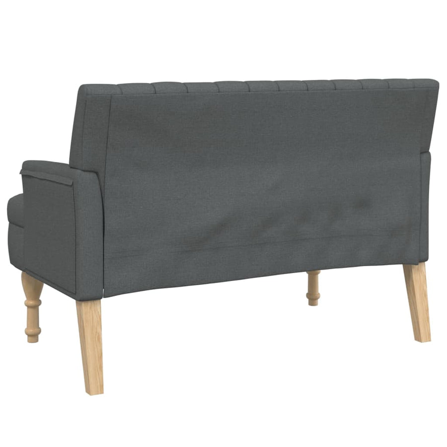Bankje Met Kussens 113X64,5X75,5 Cm Stof Donkergrijs