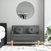 Bankje 113x64,5x75,5 cm stof donkergrijs