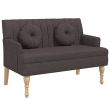 Bankje Met Kussens 113X64,5X75,5 Cm Stof Donkerbruin