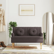 Bankje 113x64,5x75,5 cm stof donkerbruin