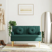 Bankje 113x64,5x75,5 cm stof donkergroen