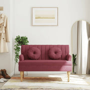 Bankje 113x64,5x75,5 cm stof wijnrood