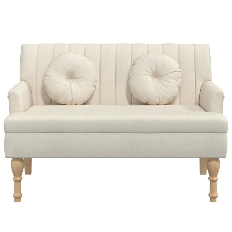 Bankje Met Kussens 113X64,5X75,5 Cm Stof Linnen