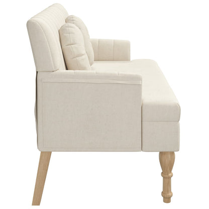 Bankje Met Kussens 113X64,5X75,5 Cm Stof Linnen