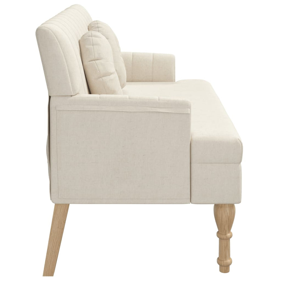 Bankje Met Kussens 113X64,5X75,5 Cm Stof Linnen