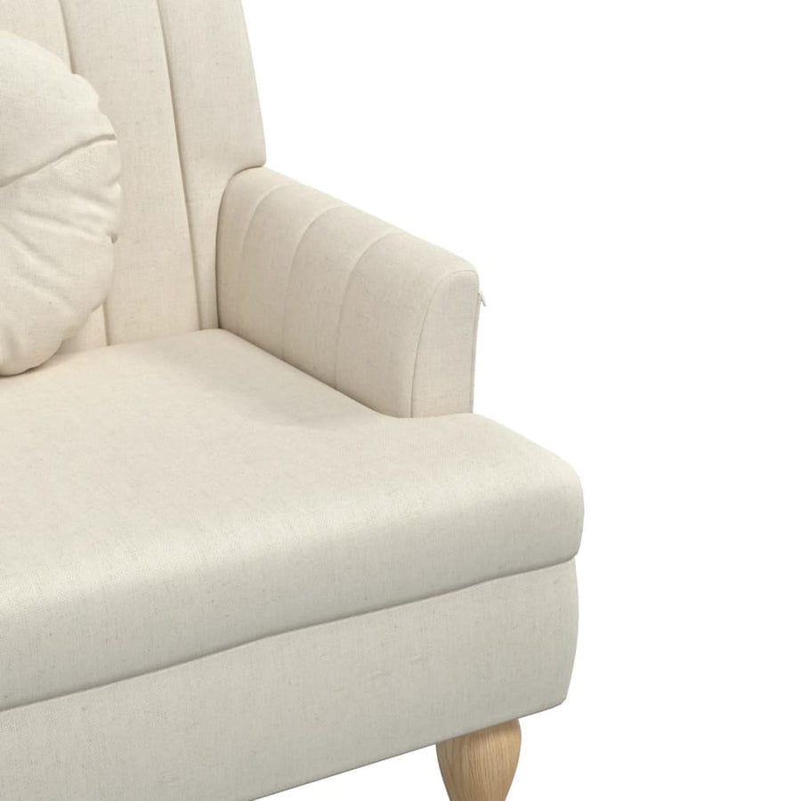 Bankje Met Kussens 113X64,5X75,5 Cm Stof Linnen
