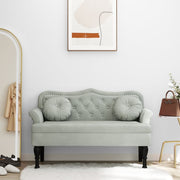 Bank 120,5x65x75 cm fluweel lichtgrijs