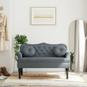 Bank 120,5x65x75 cm fluweel donkergrijs
