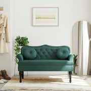 Bank 120,5x65x75 cm donkergroen fluweel