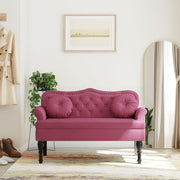 Bankje 120,5x65x75 cm fluweel wijnrood