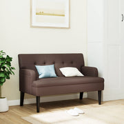Bankje 112x65,5x75 cm kunstleer bruin