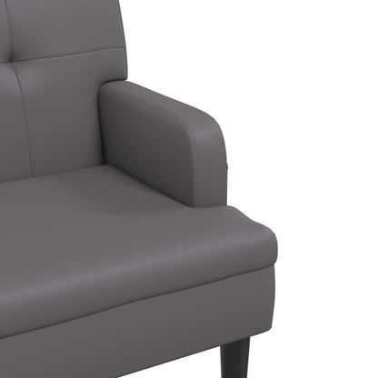 Bankje Met Rugleuning 112X65,5X75 Cm Kunstleer Grijs