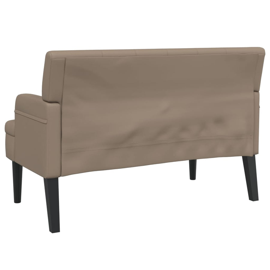Bankje Met Rugleuning 112X65,5X75 Cm Kunstleer Kleur Cappuccino