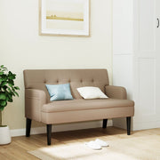 Bankje 112x65,5x75 cm kunstleer cappuccino