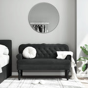 Bank met rugleuning zwart 119,5x64,5x75 cm fluweel