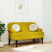 Bankje 119,5x64,5x75 cm fluweel geel