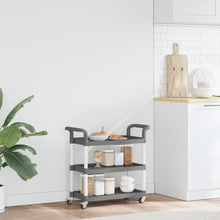 Trolley 3-Laags 77X34X72 Cm Aluminium Grijs