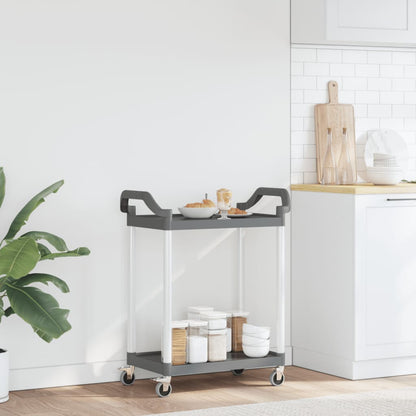 Trolley 2-Laags Aluminium 81 x 41 x 92 cm